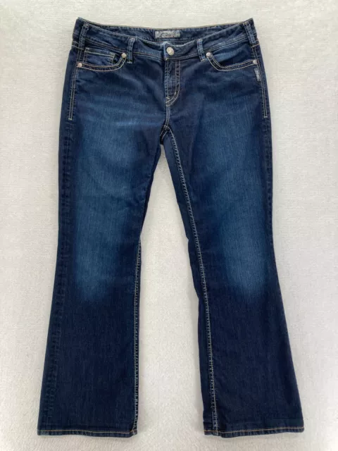Silver Jeans Aiko Bootcut Jeans Women's 36x30 Dark Wash Denim Jeans Low Rise