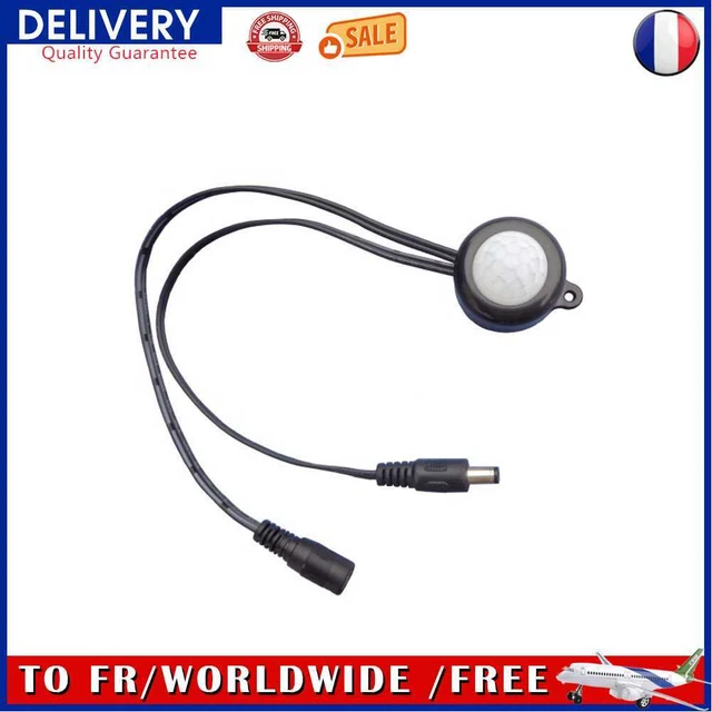 Hand Sweep Switch Motion Sensor Detector for Wardrobe Lamp (Black DC Plug)