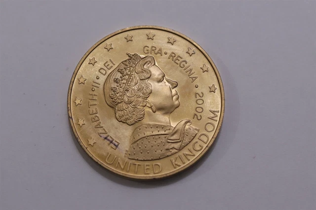 UK GB 5 EURO TRIAL PATTERN 2002 BY INA 36mm & 27Gr. B32 #K908
