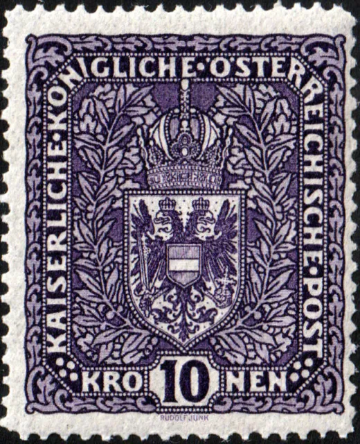 Austria 1916/18 - 10 KR. violetto - UNIFICATO n.161 - nuovo MNH