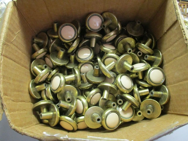 Bouton de cabine bouton céramique Amerock USA 63857 76244 antique laiton foncé beige traction 3