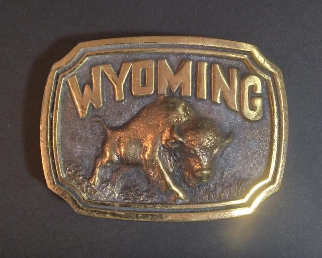 COLORADO BISON BELT Buckle Solid Brass United Banks Heritage 
