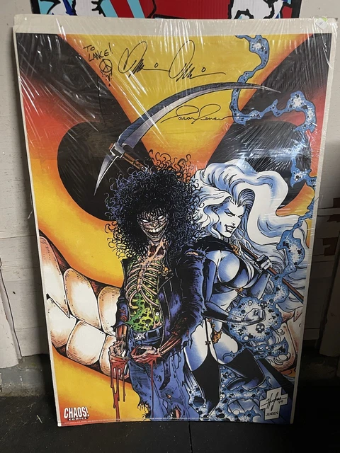 CHAOS! COMICS Evil Ernie SIGNED Poster Brian Pulido Jason Jensen