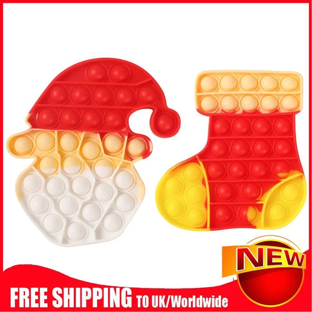 Silicone Decompression Toys Anti-stress Christmas Squeeze Bubble for Kids Adults