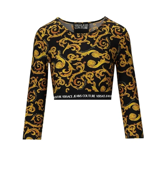 Top Sketch Couture Nero Versace Jeans Couture Tops Donna Nero