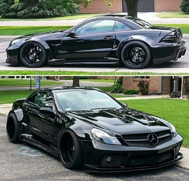 MERCEDES-BENZ SL R230 (2001-2012) - Full Body Kit Black Series Look ...