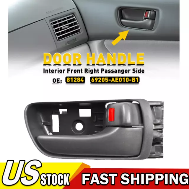 Right Passenger Side Gray Inside Interior Door Handle For 04-2010 Toyota Sienna