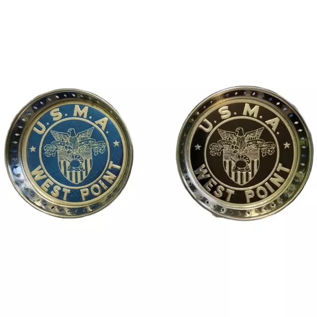 Vintage USMA West Point United States Military Academy Drink Coasters Set of 2