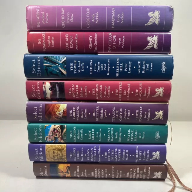 8 Lot (32 stories) Reader's Digest Select Editions Various Authors Hardcovers