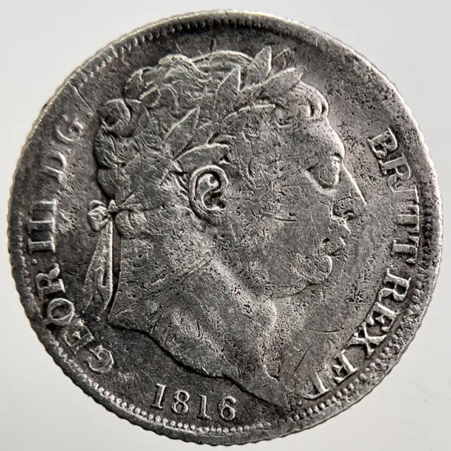 1816 George III Sixpence Silver Coin | Collectable Grade | a3801