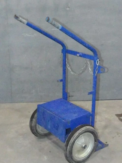 Flaschenwagen Flaschenkarre für 2 Flaschen für Autogen Schweißgerät 41398 2