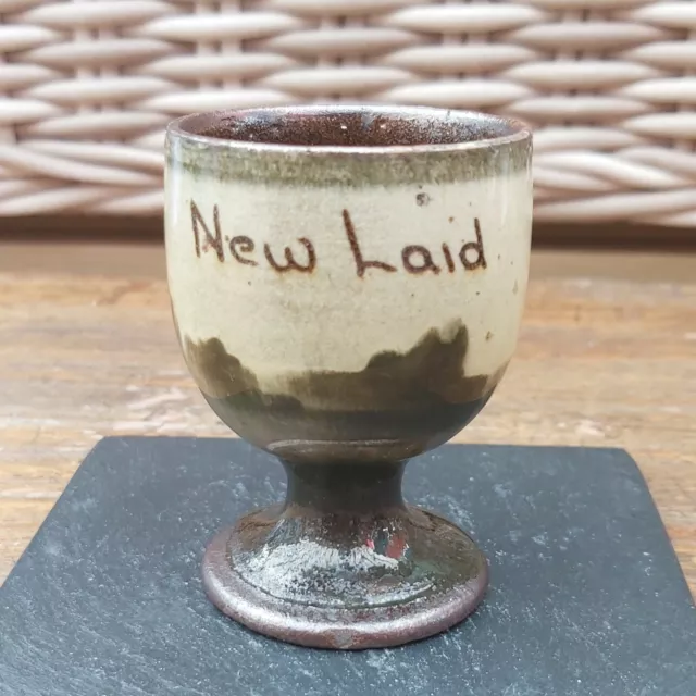 Vintage Dartmouth Pottery Moto Ware - 'New Laid' Egg Cup