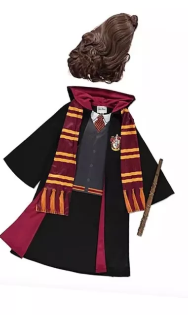 Hermione Granger Costume 5-12 Years with WIG SCARF wand BOOK DAY GIFT TREAT