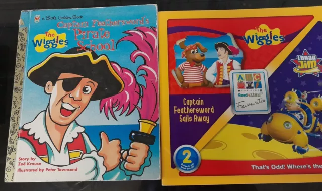 2 Wiggles CAPTAIN FEATHERSWORD'S PIRATE SCHOOL Little Golden  & C F Sails Away &