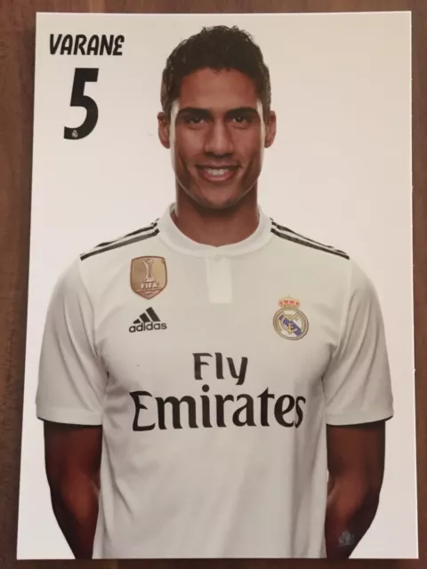 Offizielle Autogrammkarte AK *RAPHAEL VARANE* Real Madrid Saison 18/19 2018/2019