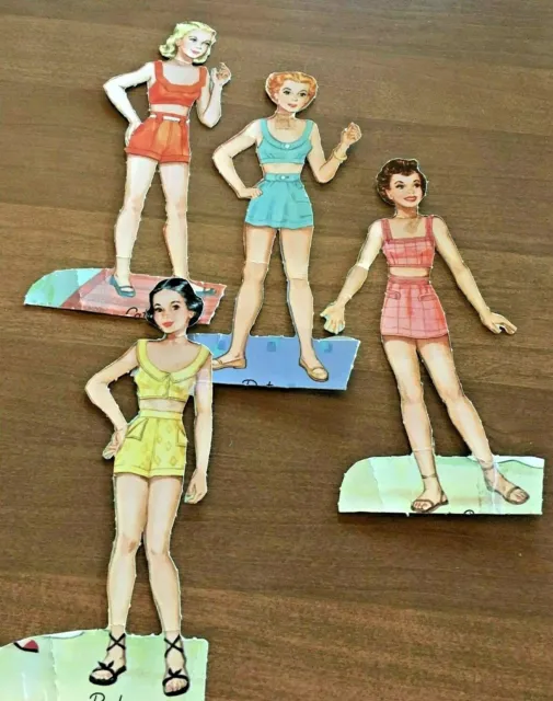Vintage 1953 Calico Cut-Outs set “Paper Dolls with New-Idea Dresses” Saalfield