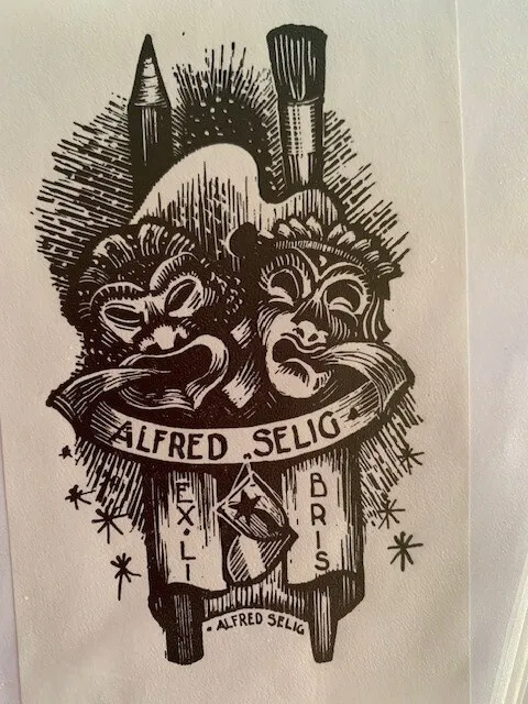 Alfred SELIG Ex-Libris for Himself, 110 x 63mm, 20th