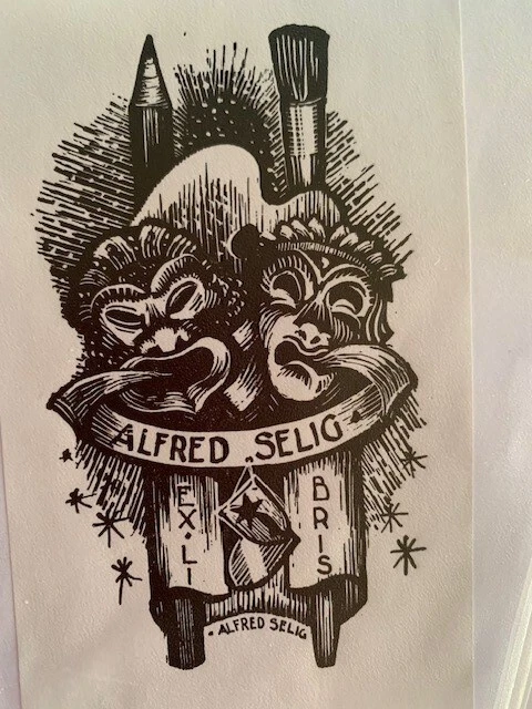 Alfred SELIG Ex-Libris for Himself, 110 x 63mm, 20th