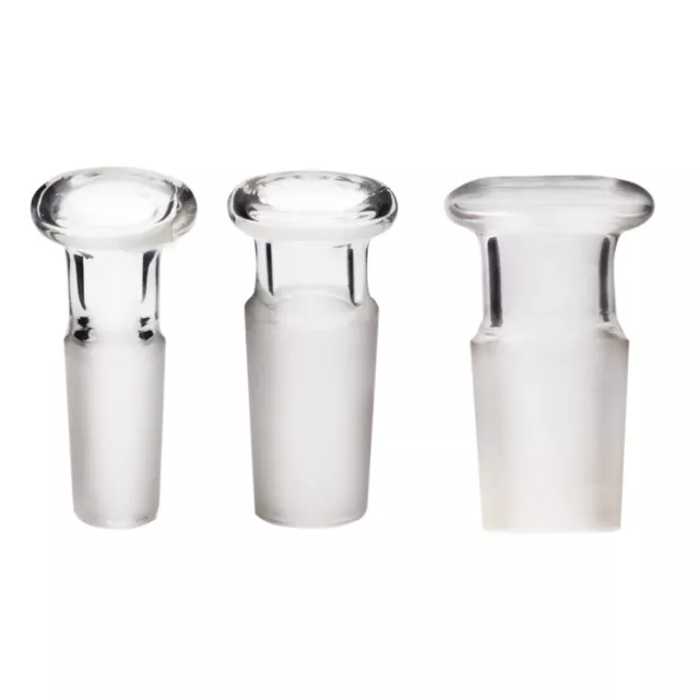 2PC 10mm 14mm 18mm Glass Stopper Plug Accessoy Pipe Bong Adapter Connector Water