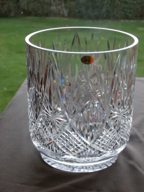 Tyrone Crystal 8" Wine Cooler / Ice Bucket - Stamped  - Ex Cond