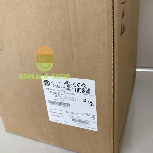 NEW factory Sealed AB 25B-B062N104 /A PowerFlex 525 AC Drive 3Ph 240V TX STOCK