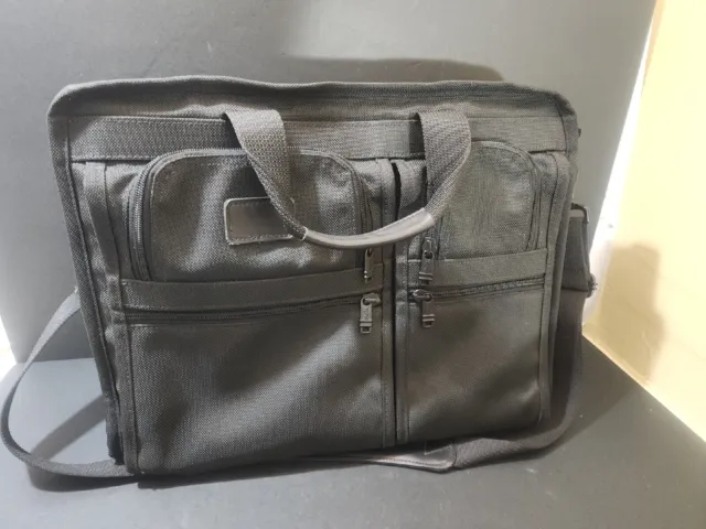 Vintage TUMI Alpha Black Ballistic Nylon Travel 15” Laptop Briefcase Bag USA