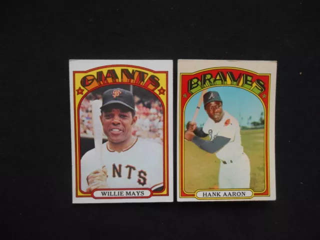 1972 Topps #299 Hank Aaron Atlanta Braves Baseball Card EX - EX+
