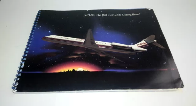 MD-80 The Best Twin Jet... Scarce Airplane Brochure McDonnell Douglas aviation