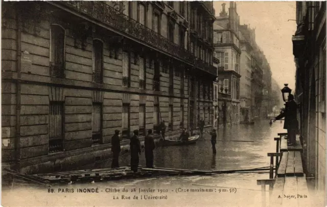 CPA PARIS 7E Rue de l'Universite. Paris Inonde 1910 (534980) EUR 7,99 ...