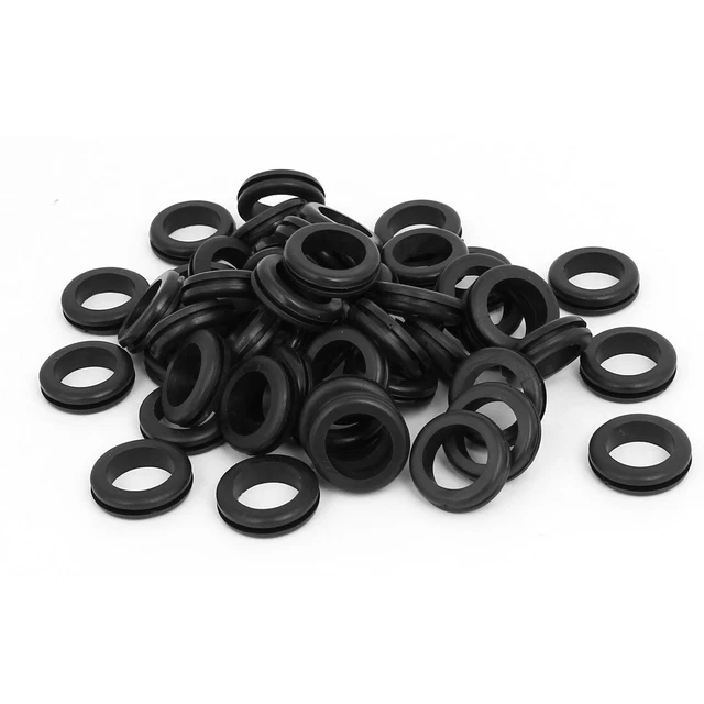 RUBBER RING SEALING Grommet Electrical Wiring Gasket Black 16mm Inner