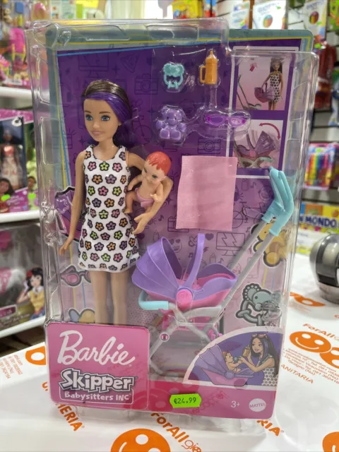 Barbie - Skipper Babysitter Playset con bambola Piccola Con Passeggino Bimbo