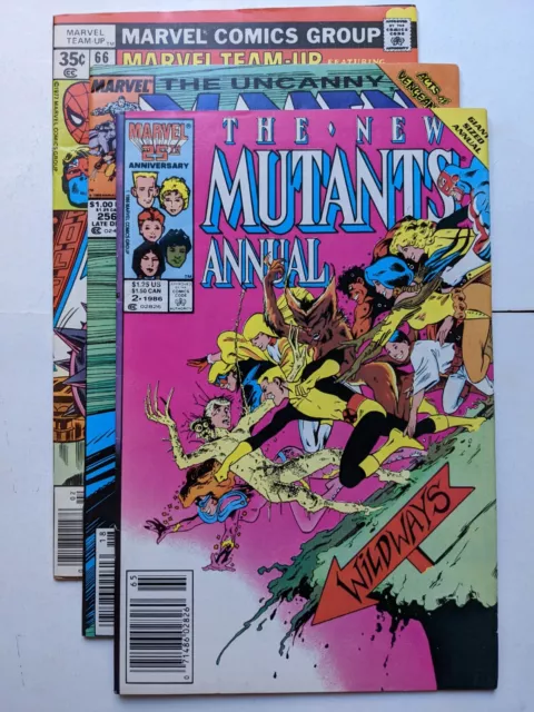New Mutants Annual 2, Marvel Team-Up 66, and Uncanny X-Men 256 -- Comic Book Lot