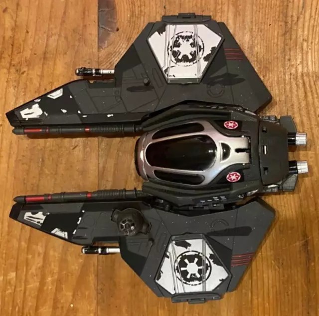 STAR WARS Darth Vader Sith Starfighter 2006 WITH MISSILES FIGURE TRANSFORMER