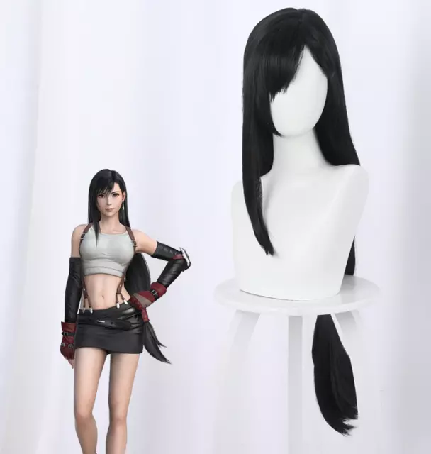 Final Fantasy VII FF7 Tifa Lockhart Cosplay Wigs Heat Resistant Synthetic Hair