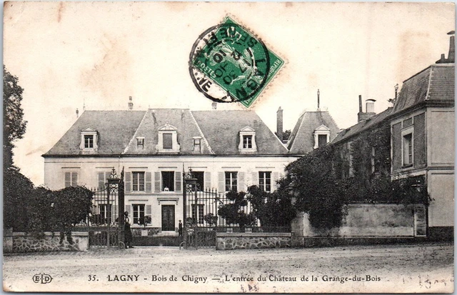 77 LAGNY - bois de Chigny, l'entree du CHATEAU de la Grange du Bois