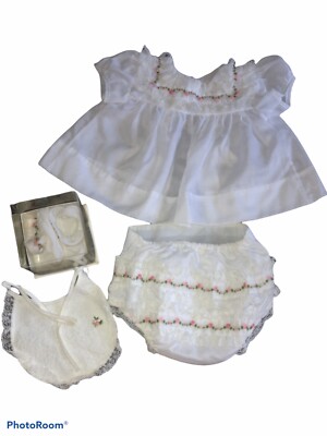 VTG 1960s  Alexis 4 pc Layette Set 13-18 lbs Baby Girls Infant 3m-6m 60s
