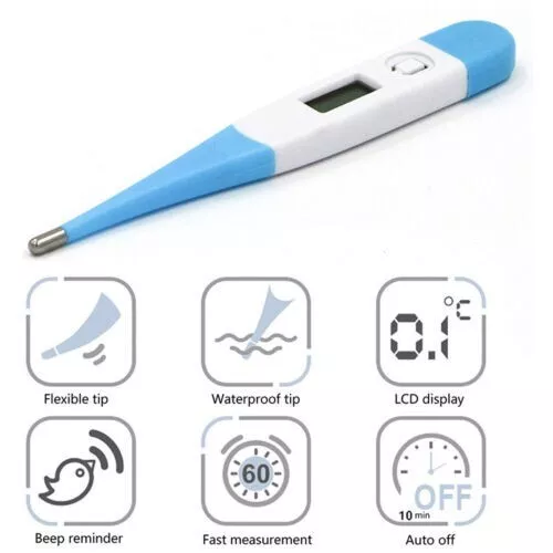Termómetro digital LCD médico oral, debajo del brazo, bebé, termómetro adulto