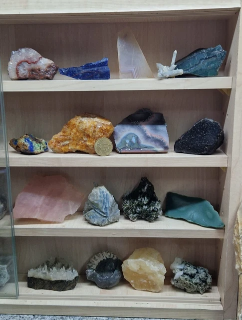 Mineralien Sammlungsauflösung Vitrinenstücke Edelsteine Rohsteine Fossilien alt