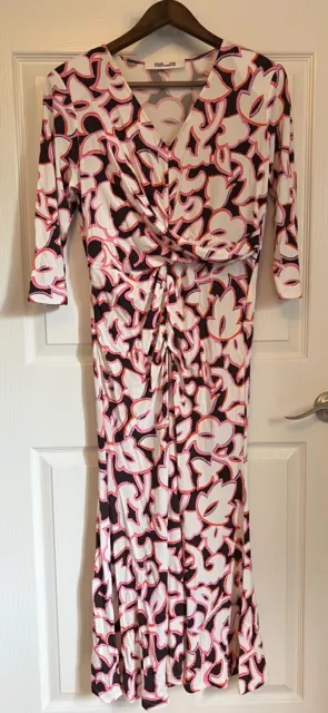 Diane Von Furstenberg Long Sleeve A-Line Midi Dress (MSRP 438) 2