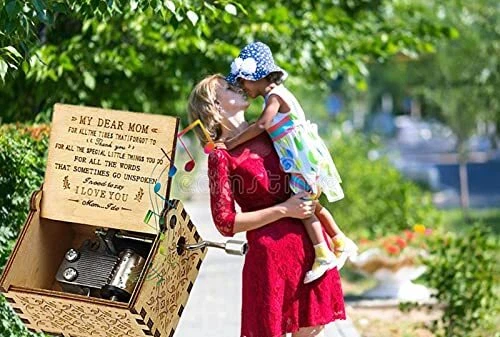 (Daughter to mom) You are My Sunshine Wood Music Boxes,Laser Engraved Mom