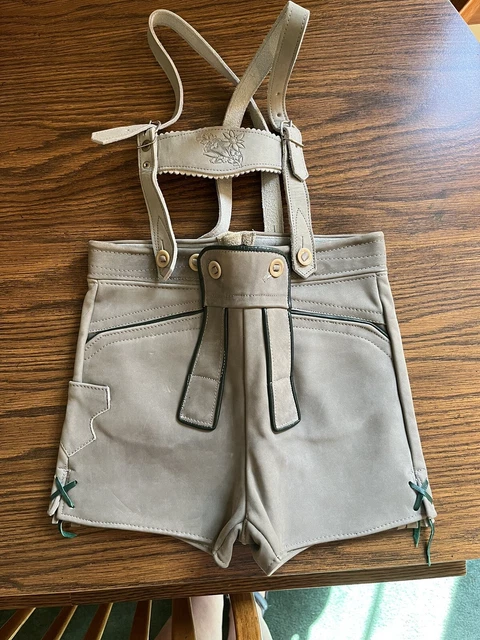 Vintage German or Swiss Lederhosen Suede Leather Child 24" Waist
