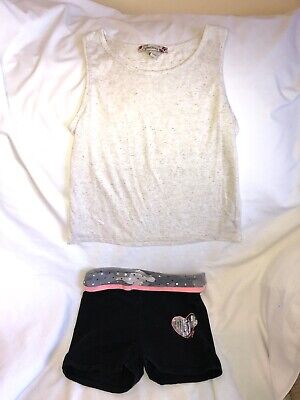 Justice / Speechless Girls Size 10 Heart Shorts / Tank Top Outfit