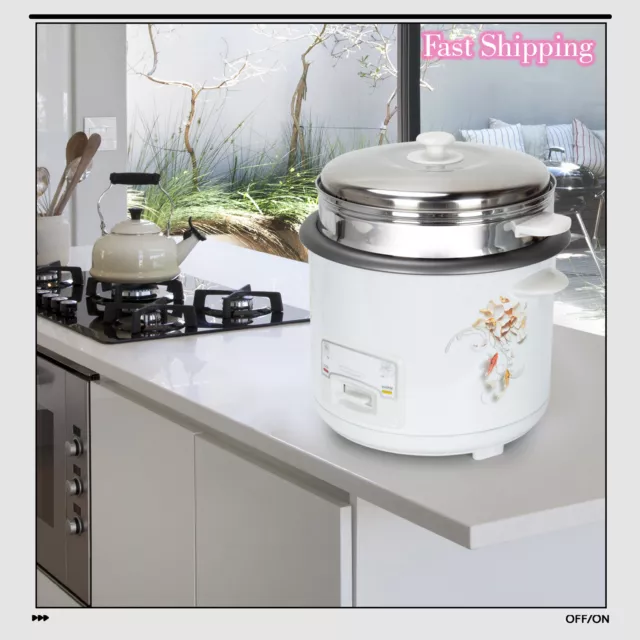 2.2L Large Non Stick Automatic Electric Rice Cooker w/ Steamer Pot Warm Cooker