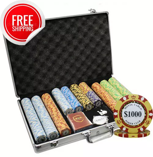 Mrc Poker 650Pcs 14G Monte Carlo Poker Club Poker Chips Set With Alum Case