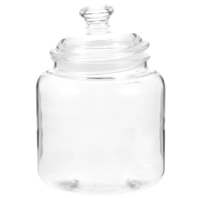 Tarro de sellado transparente recipientes de vidrio de caramelo para almacenamiento redondo de acrílico de alimentos