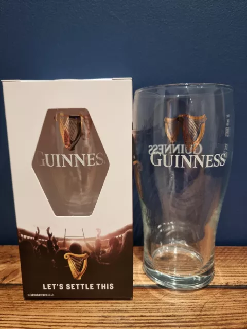 Single Boxed Guinness Tulip Pint Glass Brand New Genuine M23 Nitrosurge Draft