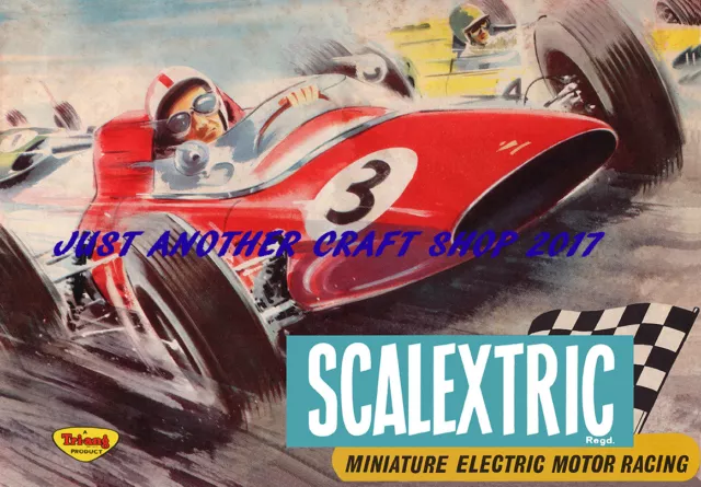 Scalextric 1964 Catalogue Cover Artwork Large A3 Size Poster Advert Shop Sign