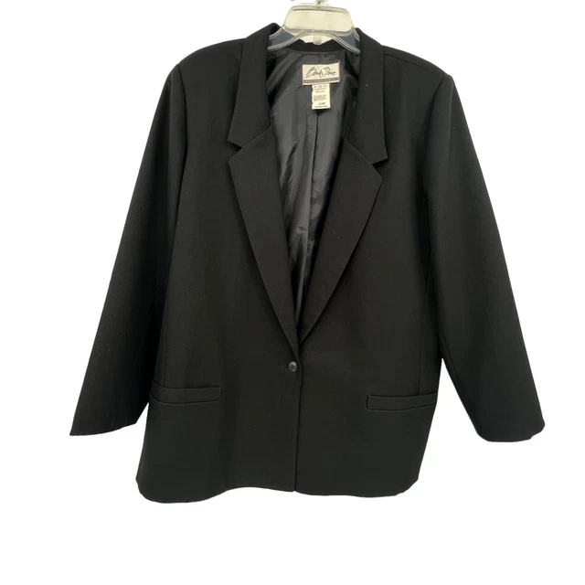 Vintage Levi Strauss Bend Over Blazer Long Sleeve Lined USA Black 24W