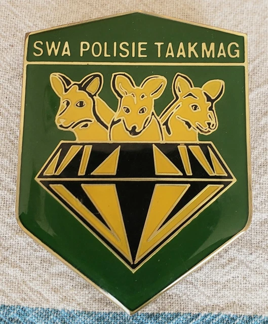 SWA SOUTH WEST Africa POLISIE POLICE TAAKMAG TASK FORCE METAL SHOULDER ...