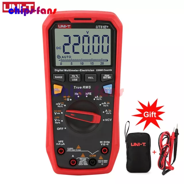 UNI-T UT61B+/E/+D+ Handheld Digital Multimeter Tester RMS Auto Range DC/AC 1000V